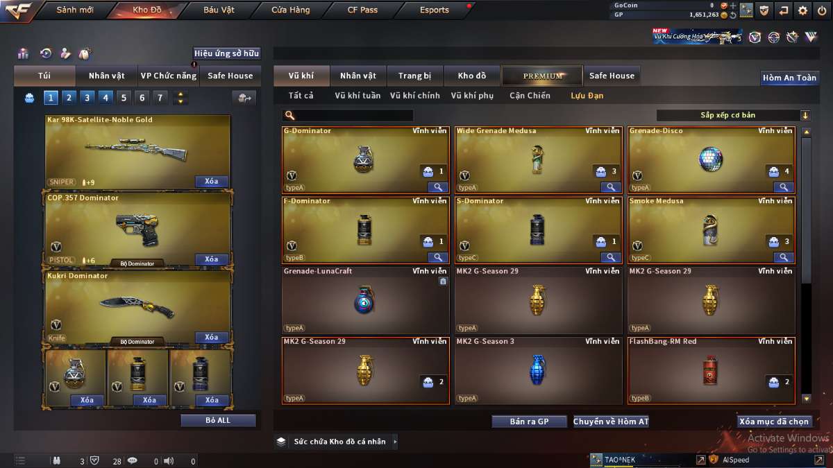 shop acc cf uy tin gia re